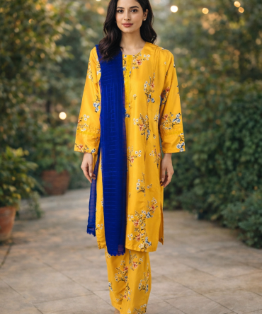 Banadora Lawn (3Pcs) | Ready To Wear