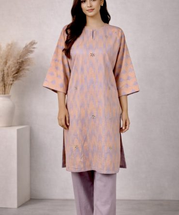 Printed Khaddar With Little Muqesh Work 2Pcs | Ready To Wear