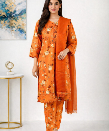 Banadora Floral Lawn 3(Pcs) | Ready To Wear